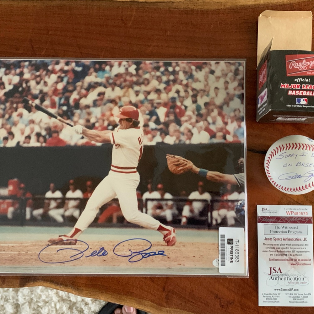 Rawlings Baseball Memorabilia with Red Accents
